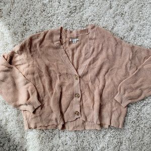 American Eagle Cropped Button-Up Cardigan